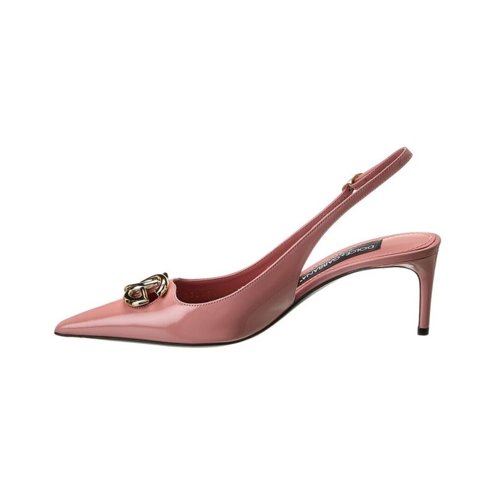 Dolce & Gabbana Dg Logo Patent Slingback Pump, Pink - Picture 2 of 5